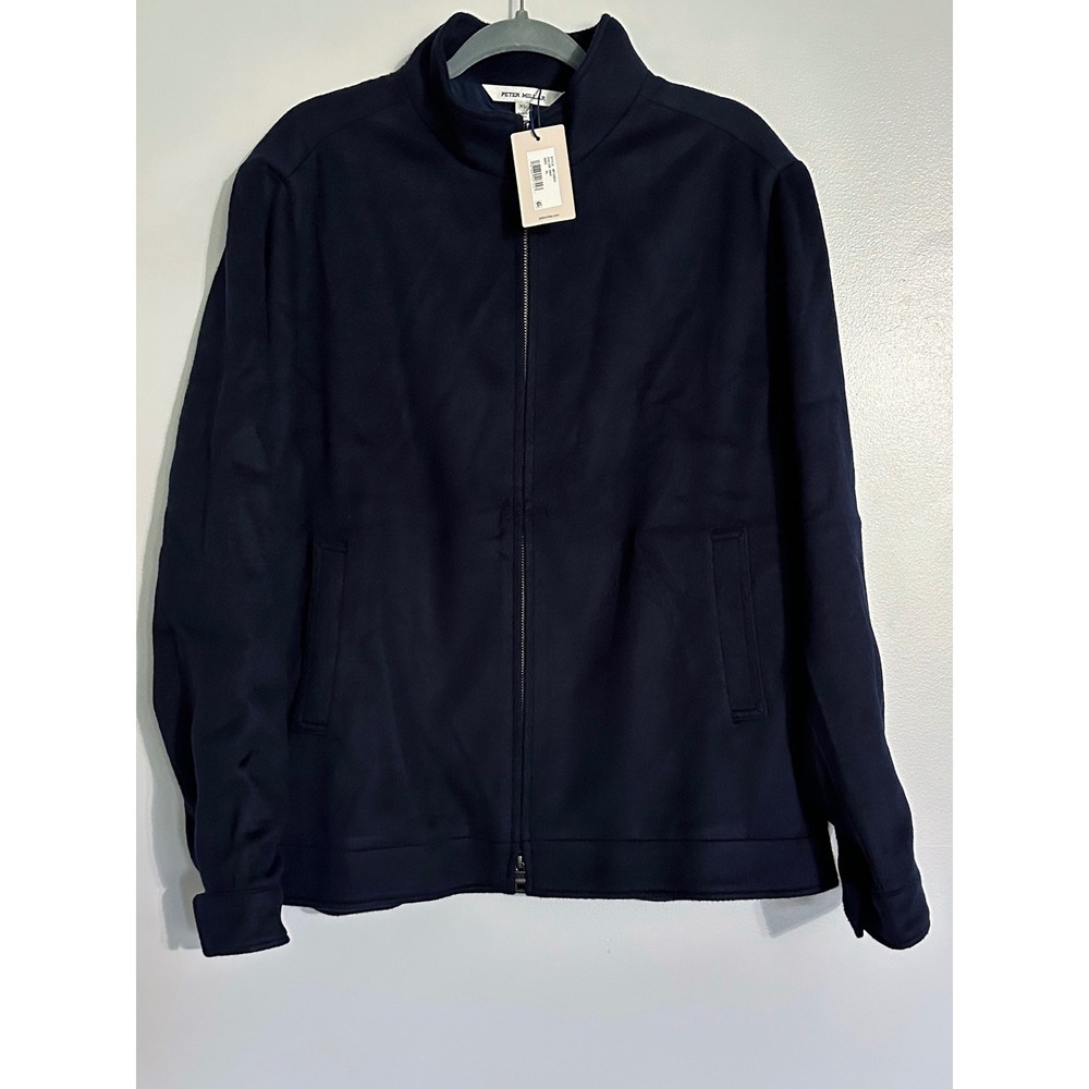 New Peter Millar Crown Flex Merino Bomber in Navy Men's Size X-Large